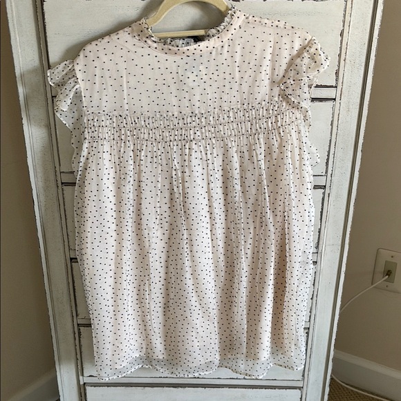 Sundance Cream Smocked Cap Sleeve Blouse - Picture 6 of 8
